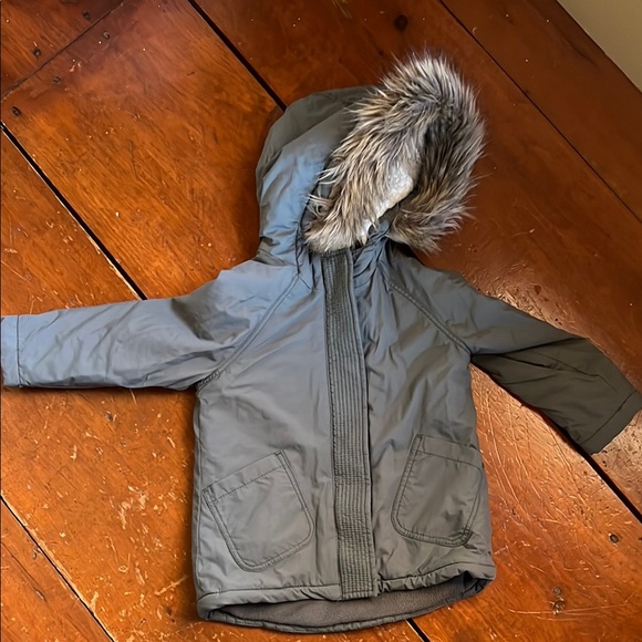 Green fleece lined toddler winter coat - Picture 1 of 5